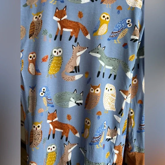 Little Sleepies Twilight Pals Two Piece Long Sleeve & Pants Pajama Set Size 7/8 - Picture 3 of 6